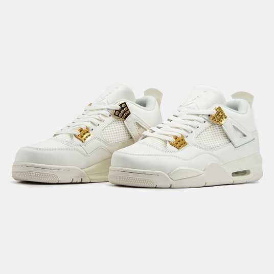 靴 NIKE AIR JORDAN 4 RETRO llic Gold Кросівки Nike Air Jordan 4 Retro Metallic Gold Купити (Доставка 1