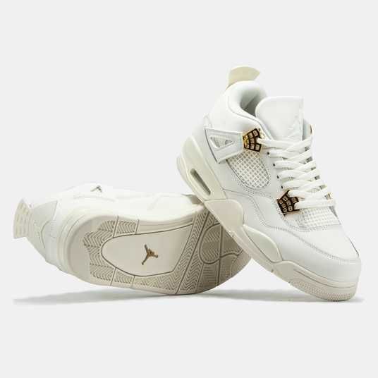 靴 Nike Air Jordan 4 Retro White Gold 27.5 Кросівки Nike Air Jordan 4 Retro Metallic Gold Купити (Доставка 1