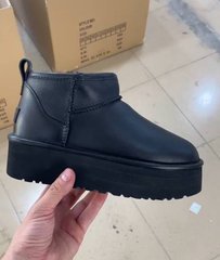 Ботинки UGG Ultra Mini Black Platform Leather, 36