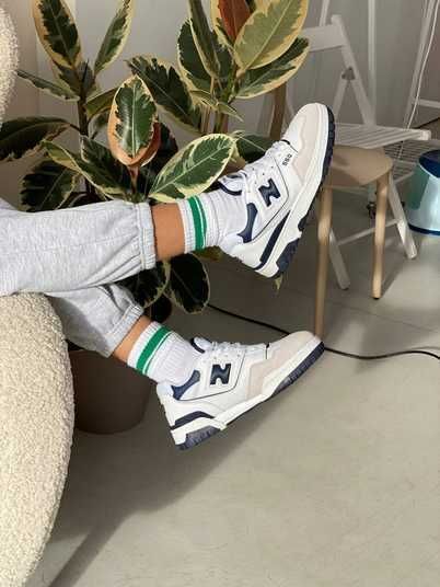 Кросівки NB New Balance 550 White Navi Купити (Доставка 1-3 Дні)