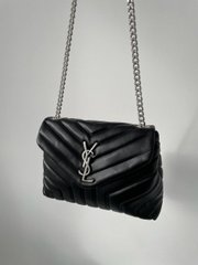 Сумка Yves Saint Laurent College Black Leather, 23x17x10