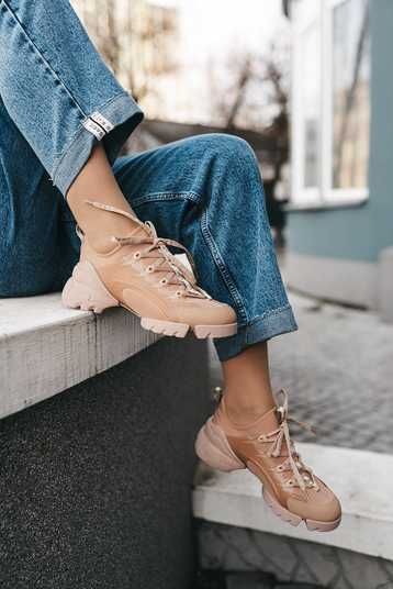 Dior D- Connect スニーカー　箱付き Кроссовки Dior D-Connect Sneaker Beige Купить (Доставка 1-3 Дня)