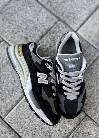 Кроссовки New Balance 992 Black Grey White Купить (Доставка 1-3 Дня)