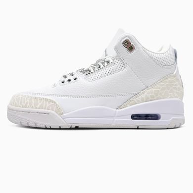 Кросівки Nike Air Jordan Retro 3 White Silver, 36