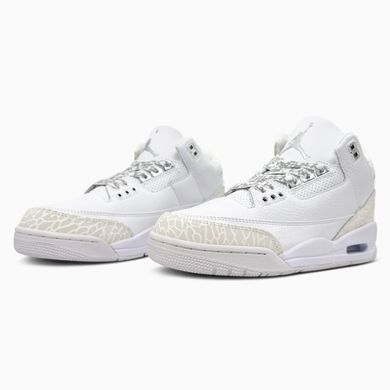 Кросівки Nike Air Jordan Retro 3 White Silver, 36
