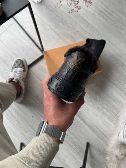 Кроссовки Louis Vuitton Time Out Black Winter Fur Купить (Доставка
