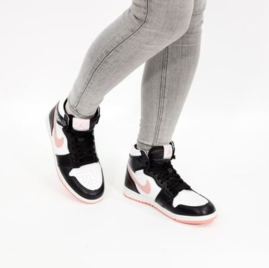 Кросівки Jordan 1 Black White Pink Fur, 38