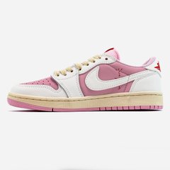 Кросівки Nike Air Jordan 1 Low x Travis Scott Pink White Beige, 36