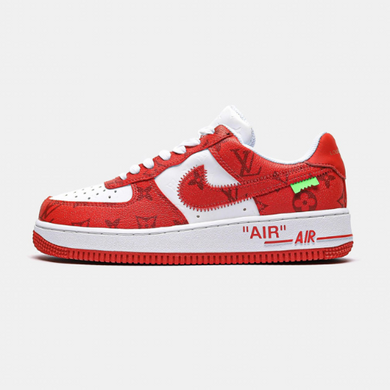 Кроссовки Nike Air Force 1 Low By Virgil Abloh White Red x Louis Vuitton