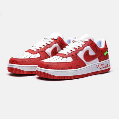 Кросівки Nike Air Force 1 Low By Virgil Abloh White Red x Louis Vuitton