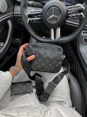 Месседжер Louis Vuitton Crossbag Black Grey, 22х16