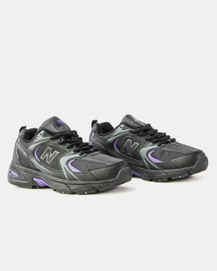 Кроссовки New balance 530 Black Purple Winter Fur