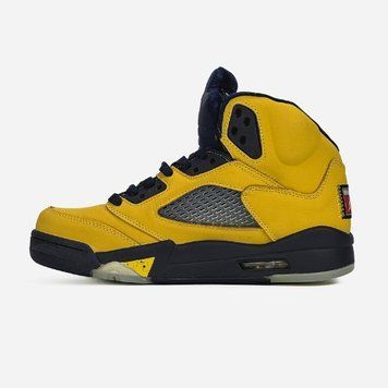 Кроссовки Nike Air Jordan 5 Yellow Black, 40