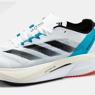 Кроссовки Adidas Adizero Boston 12 White Black Blue, 40