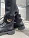 Ботинки Gucci Boots Black Fur, 36
