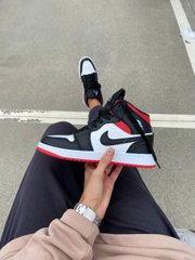 Кроссовки Nike Air JORDAN 1 Red White Black МЕХ, 36