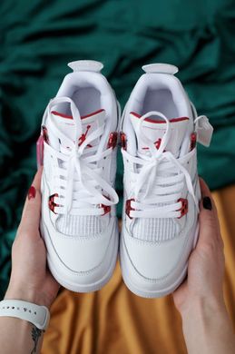 Кроссовки Air Jordan 4 Retro White Red, 37