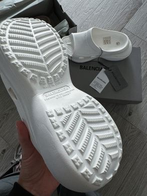 Balenciaga Pool Crocs Slide Sandal in White