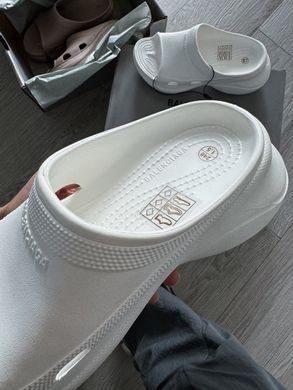 Balenciaga Pool Crocs Slide Sandal in White