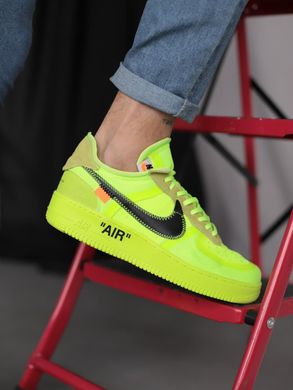 Кросівки Nike Air Force 1 Off-White Volt, 36