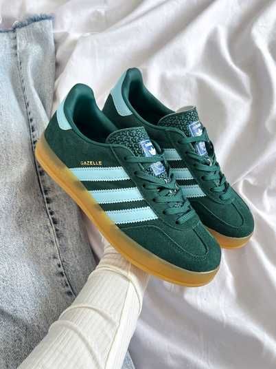 Кросівки Adidas Gazelle Indoor Green Blue Купити (Доставка 1-3 Дні)