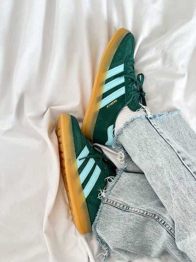 Кросівки Adidas Gazelle Indoor Green Blue Купити (Доставка 1-3 Дні)