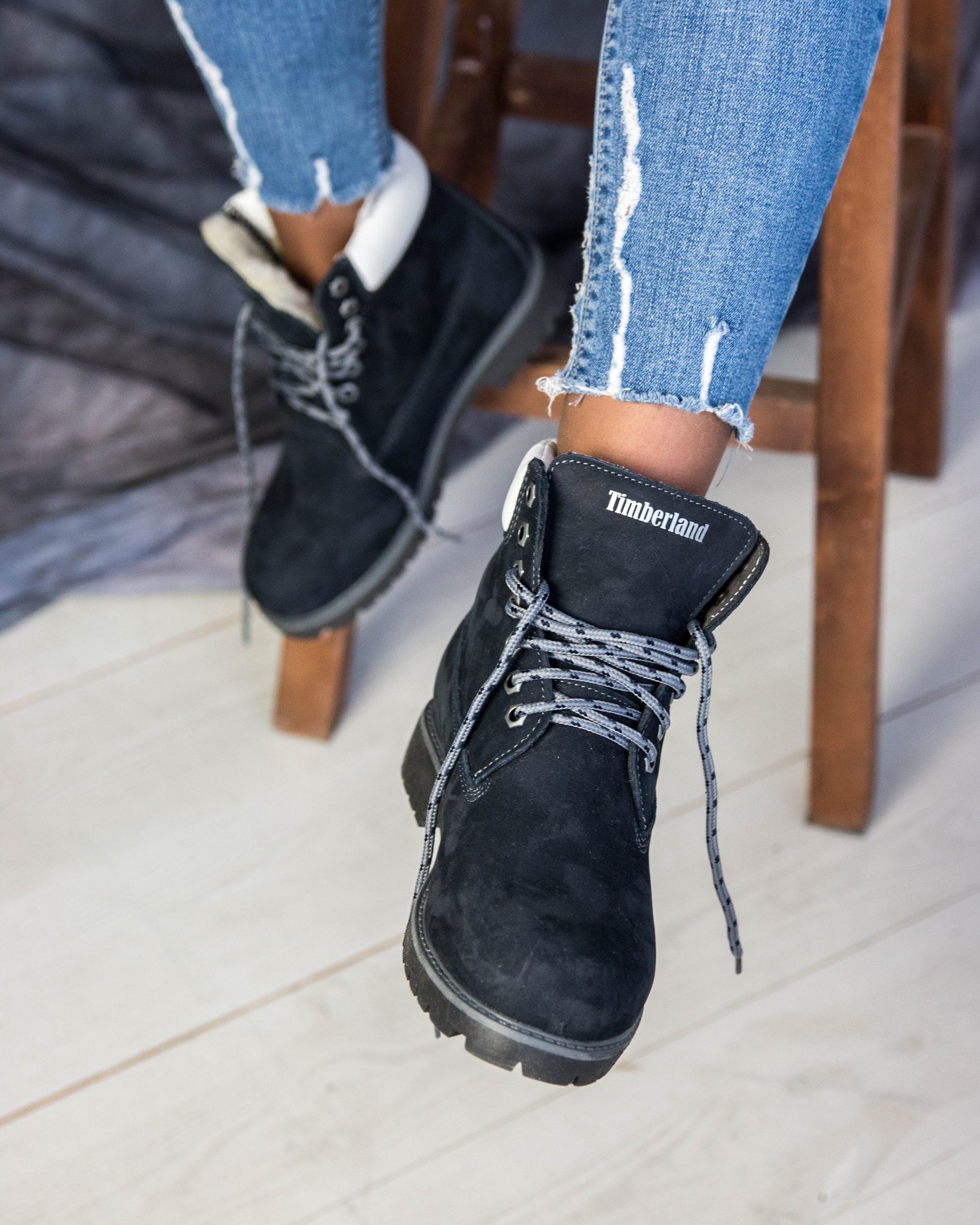 blue and grey timberlands