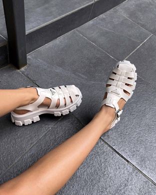 Сандали Prada Monolith Platform Sandals White, 40