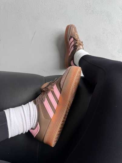 Кросівки Adidas Samba XLG Platform Brown Pink Купити (Доставка 1-3