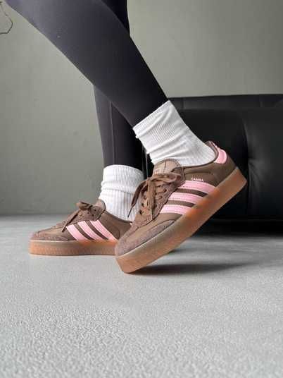 Кросівки Adidas Samba XLG Platform Brown Pink Купити (Доставка 1-3