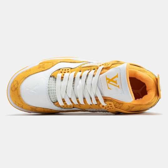 Кроссовки Nike Air Jordan 4 x Louis Vuitton White Yellow Купить