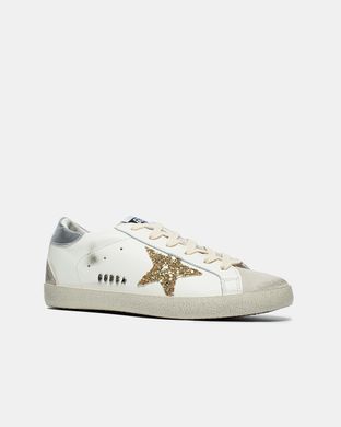 Кросівки Golden Goose Super-Star Sneakers With Golden Glitter, 37