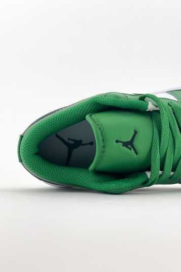 Кроссовки Air Jordan 1 Low Green White Black Купить (Доставка 1-3 Дня)