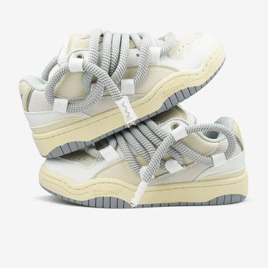 Cat&Sofa Beige White Rope Laces, 37