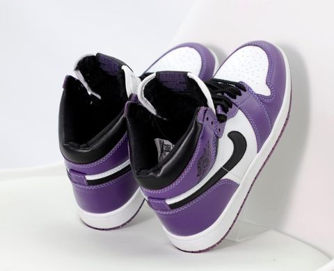 Кроссовки Jordan 1 White Violet Fur, 37