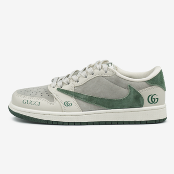 Кроссовки Jorgan 1 Low x Travis Scott x Gucci Green Beige, 38