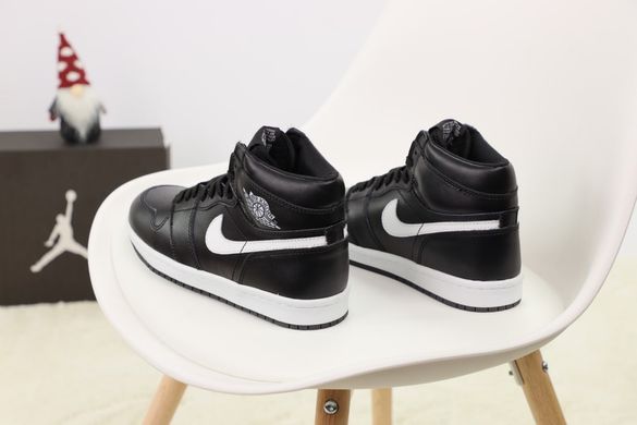 Кросівки Jordan 1 Black/White Fur, 37