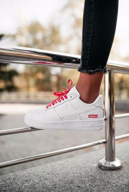 Кроссовки NK Air Force Low x Supreme White Red, 37