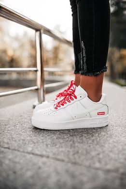 Кроссовки NK Air Force Low x Supreme White Red, 37