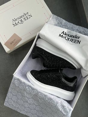 Кроссовки Alexander McQueen Glitter Luxury Svarovski Black