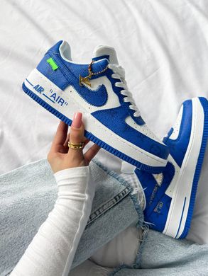 Кросівки Nike Air Force 1 Low By Virgil Abloh White Royal x Louis Vuitton