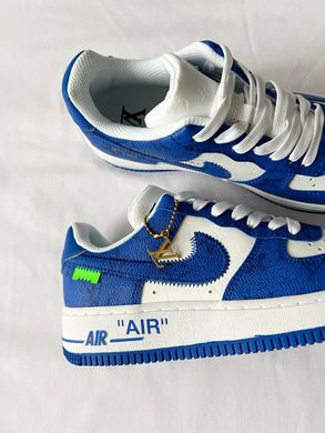 Кроссовки Nike Air Force 1 Low By Virgil Abloh White Royal x Louis Vuitton