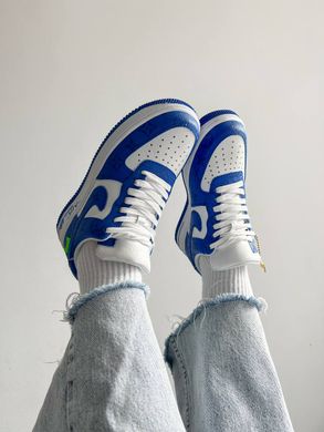 Кросівки Nike Air Force 1 Low By Virgil Abloh White Royal x Louis Vuitton