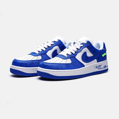 Кросівки Nike Air Force 1 Low By Virgil Abloh White Royal x Louis Vuitton