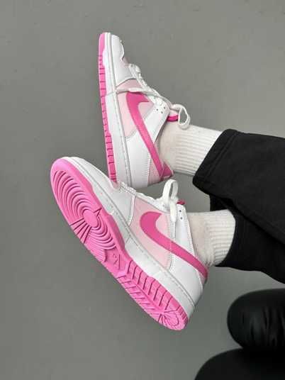 激レア！NIKE W's DUNK LOW PRO WHITE PINK 3M Кросівки Nike SB Dunk Low Pink White Купити (Доставка 1-3 Дні)