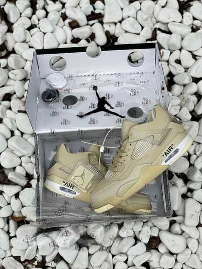 Кроссовки Air Jordan 4 Retro Off-White Sail Купить (Доставка 1-3 Дня)
