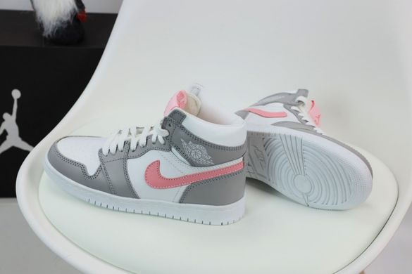 Кросівки Jordan 1 Grey Pink Хутро, 36