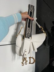 Сумка Christian Dior Saddle White Premium, 25x21x5