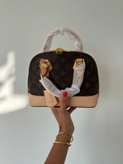 Сумка Louis Vuitton Alma Brown Pink Premium, 30x20x12