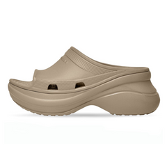 Balenciaga Pool Crocs Slide Sandal in beige rubber, 36